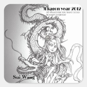 dragon2012 square sticker
