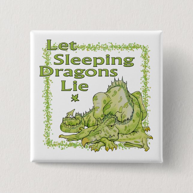 Dragon 15 Cm Square Badge (Front)