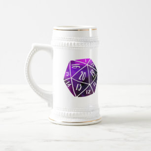 Dragon & 20 Sided Die Beer Stein