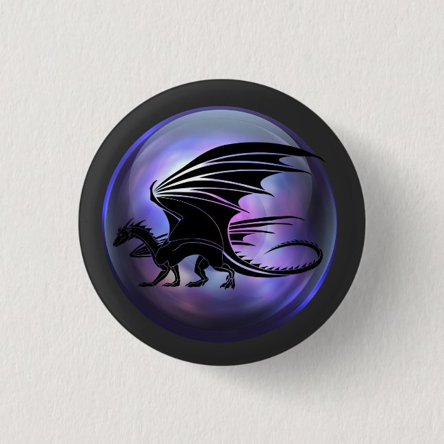Dragon 3 Cm Round Badge (Front)
