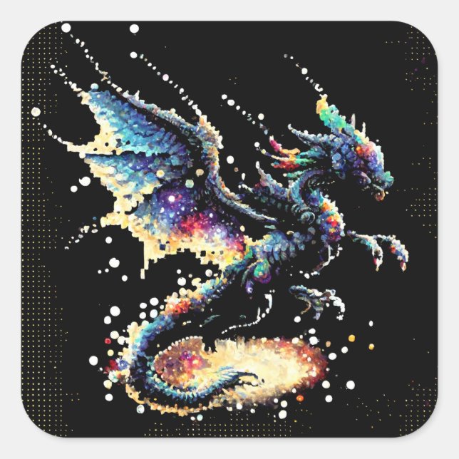Dragon Air Elemental Square Sticker (Front)