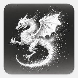 Dragon Air Elementals Square Sticker