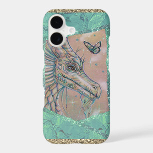Dragon and butterfly fantasy art by Renee Lavoie