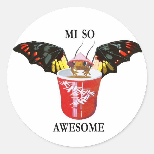 Dragon and Chinese Cup Classic Round Sticker (Front)