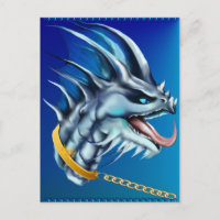 Dragon and Gold Chain Postcard