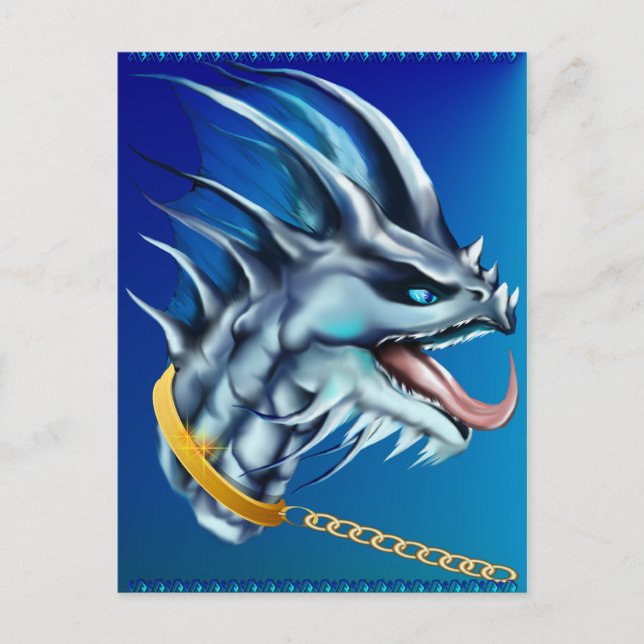Dragon and Gold Chain Postcard (Front)