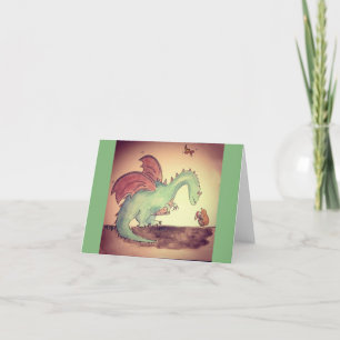 Dragon and mole thank you card