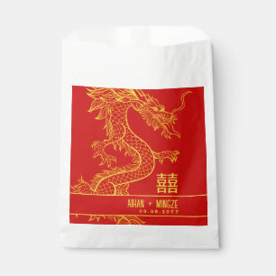 Dragon and Phoenix Double Happiness Favour Bags