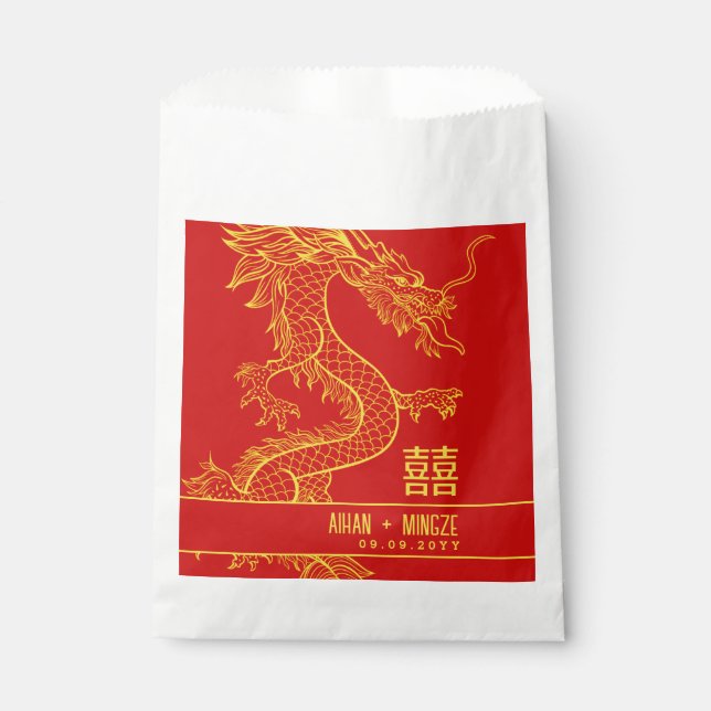 Dragon and Phoenix | Double Happiness Favour Bags (Front)