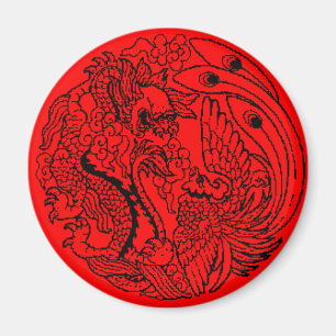 Dragon and Phoenix Magnet