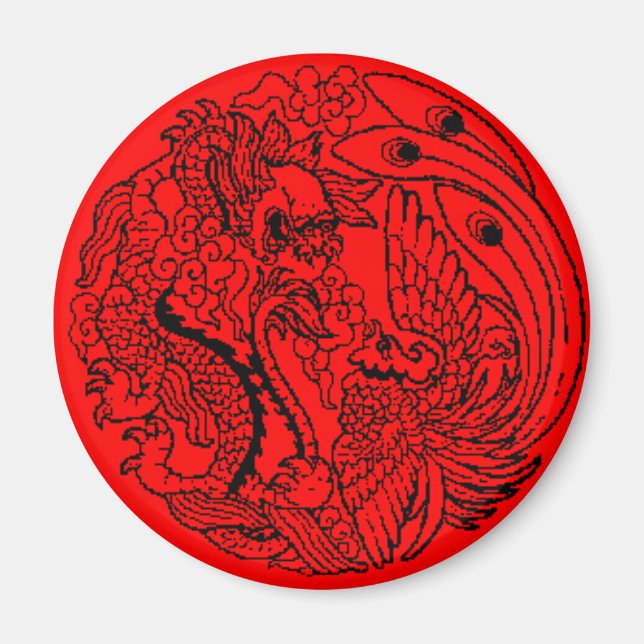 Dragon and Phoenix Magnet (Front)