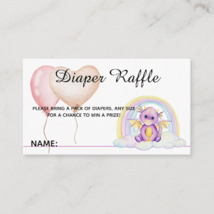 Dragon and Rainbow - Baby Shower Enclosure Card