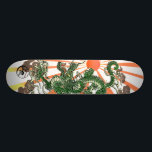 Dragon and Rising Sun Skateboard<br><div class="desc">Green Dragon</div>