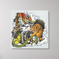 dragon and tiger fighting