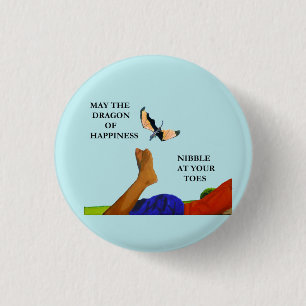 Dragon and Toes 3 Cm Round Badge