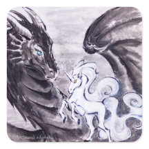 Dragon and Unicorn // Courtship Holiday Card