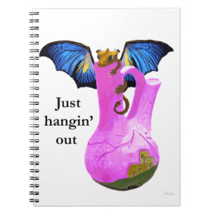 dragon and vase spiral notebook