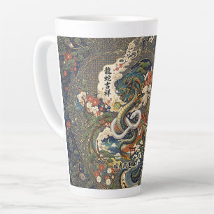 Dragon and White Snake - Auspicious- Latte Mug