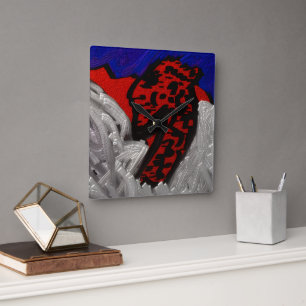 Dragon Angel Square Wall Clock