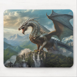 Dragon Animal Creature Fantasy Colourful Wall Art Mouse Pad
