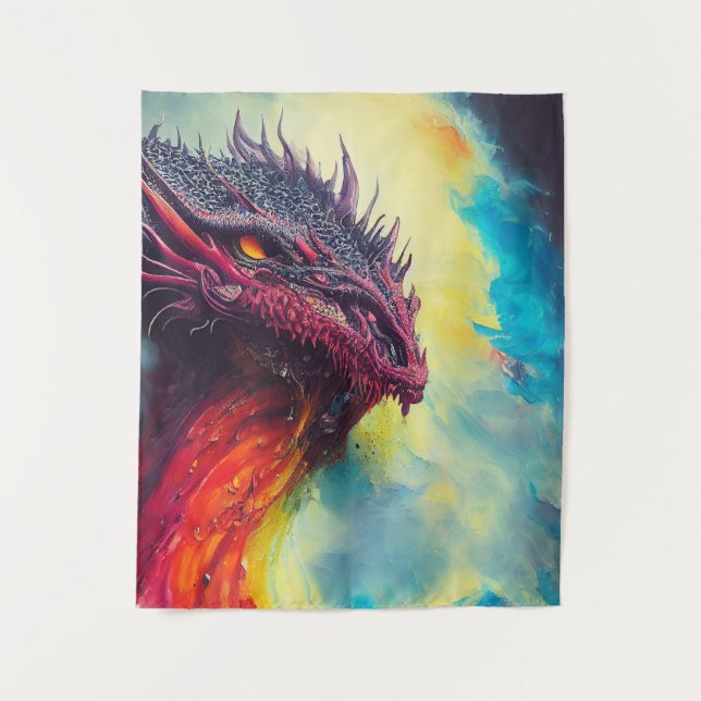 Dragon  Animal Discovery Adventure Nature Planet  Tapestry (Front)