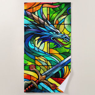 Dragon Art Beach Towel