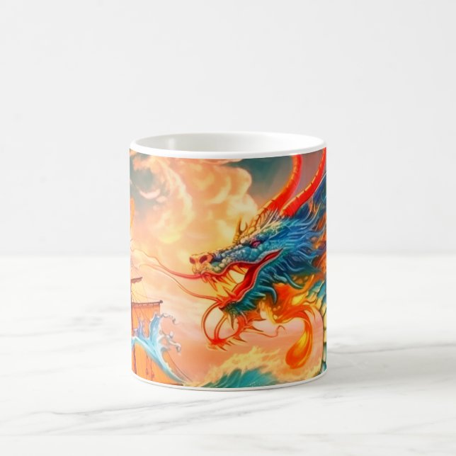 Dragon Art Coffee Mug (Center)