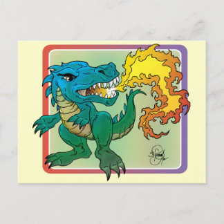Dragon Art inspired by little t by Scott Rosema Postcard