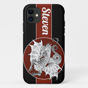 Dragon Art Nouveau style Ink drawing Case-Mate iPhone Case