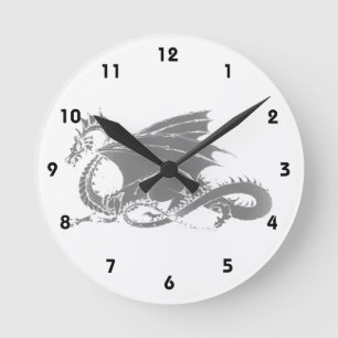 Dragon Art Round Clock