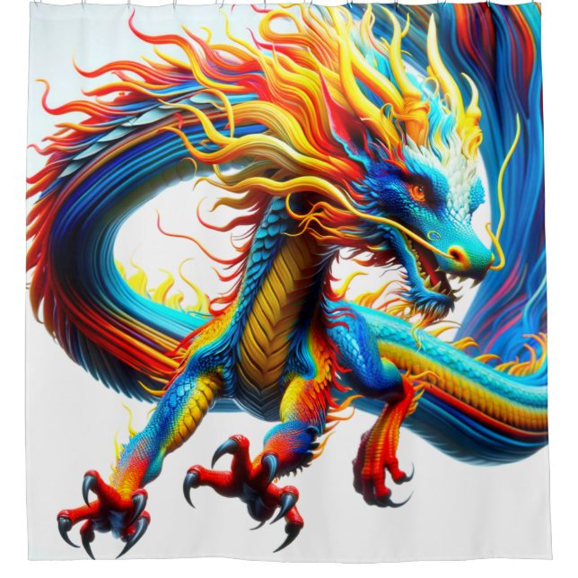 Dragon Art Shower Curtain (Front)