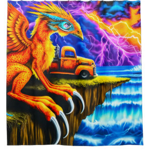 Dragon Art Shower Curtain
