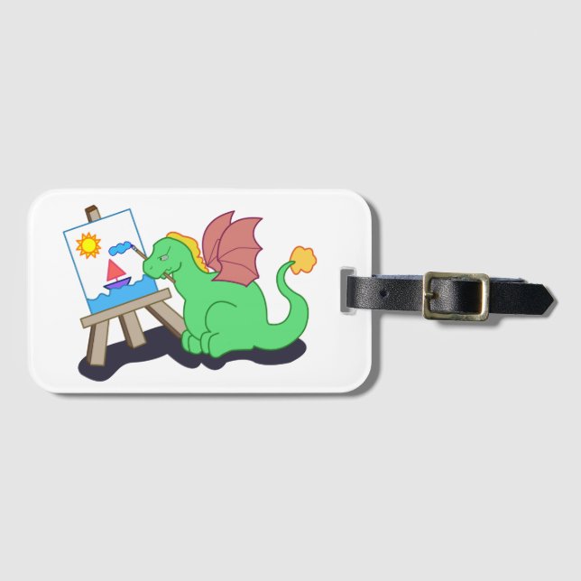 Dragon Artist Luggage Tag (Front Horizontal)