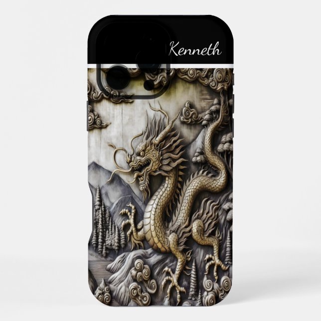 Dragon Ascending Mountain iPhone Case (Back)