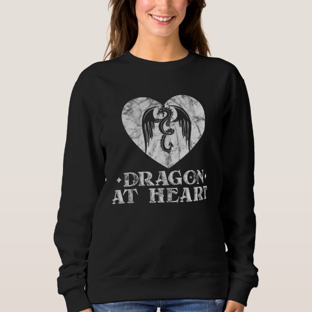 Dragon At Heart Mythical Creatures Flying Dragon Sweatshirt (Front)