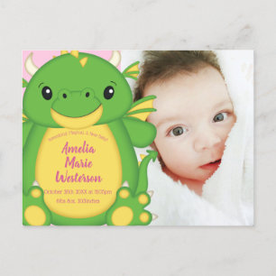 Dragon Baby Announcement Postcard