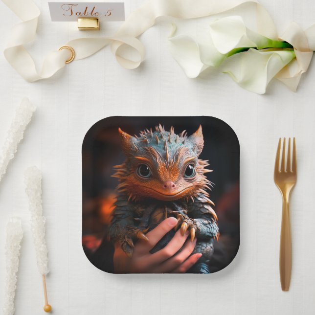 Dragon Baby Paper Plate (Wedding)