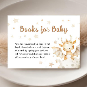 Dragon Baby Shower Cute Boho Books For Baby Enclosure Card