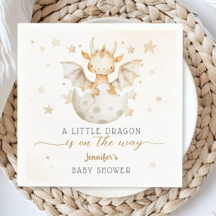Dragon Baby Shower Cute Boho Dragon Paper Napkin