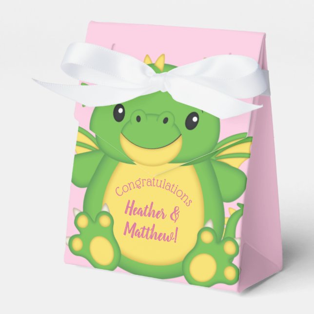 Dragon Baby Shower Favour Box (Front Side)