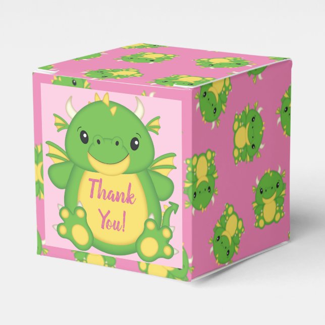 Dragon Baby Shower Favour Box (Front Side)