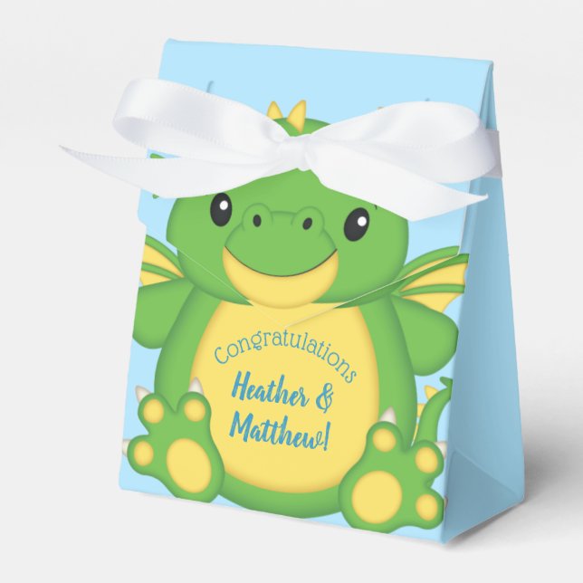 Dragon Baby Shower Favour Box (Front Side)