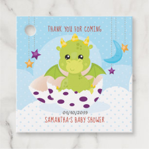 Dragon Baby Shower Favour Tags