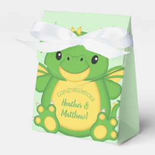 Dragon Baby Shower Green Favour Box