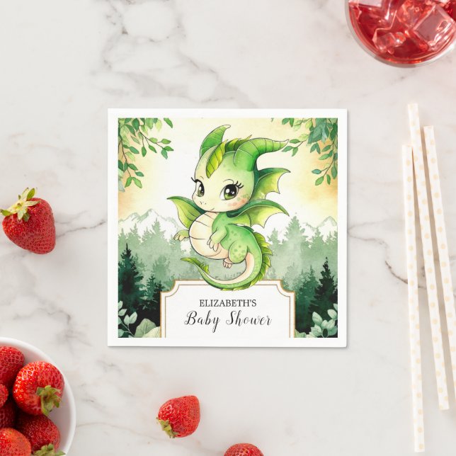 Dragon Baby Shower Napkin (Insitu)