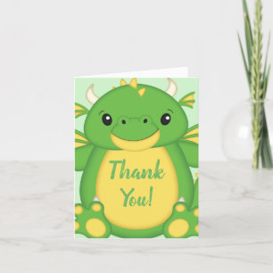 Dragon Baby Shower Thank You Card