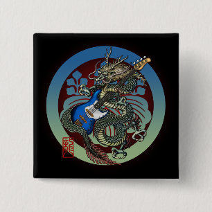 Dragon Bass 04 15 Cm Square Badge