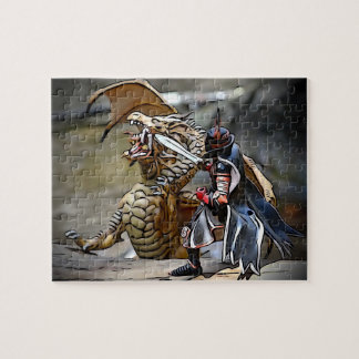 Dragon Battle at the River Jigsaw Puzzle