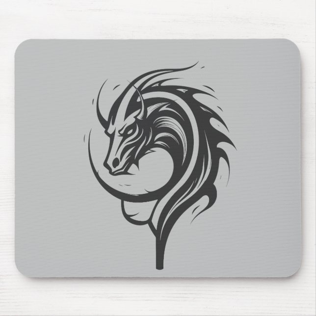 Dragon Beast Creature Fantasy Legend Vector Art Mouse Pad (Front)