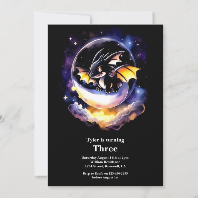 Dragon Birthday Invitation (Front)